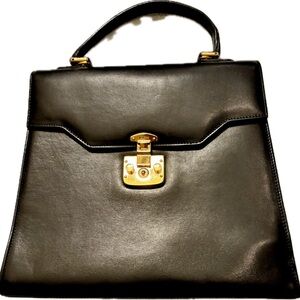 Gucci Calfskin Lady Lock Top Handle Satchel